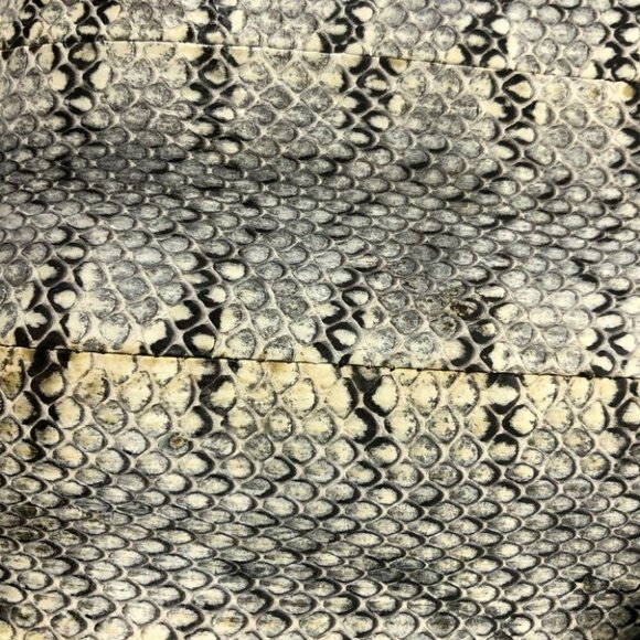 Snakeskin  top clasp shoulder bag tan black - Picture 9 of 13